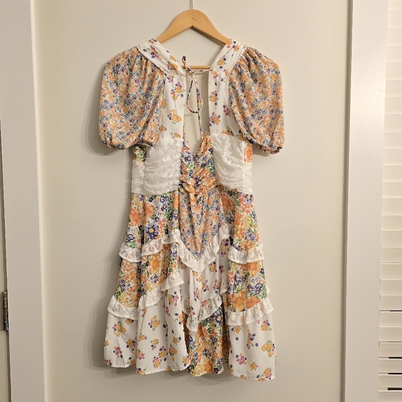 Altar'd State Aderny Patchwork Floral Dress NWOT - Picture 6 of 9